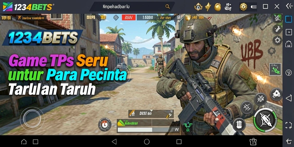 Screenshot utama 1234BETS menampilkan gameplay yang mendebarkan.