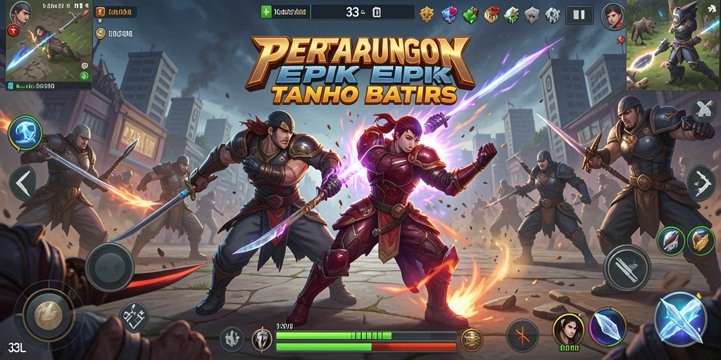 Screenshot gameplay 33L menampilkan aksi pertarungan yang menegangkan.