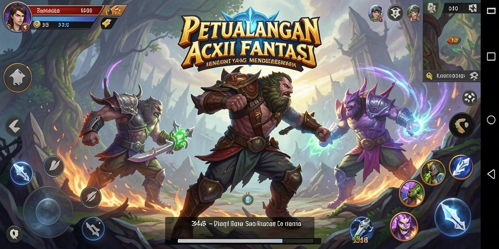 Tampilan menarik dari gameplay ARPG dalam 3446.