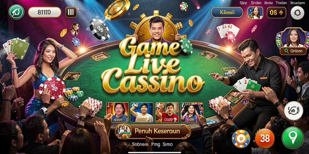 Tampilan gameplay Live Casino yang memukau di aplikasi 8180.