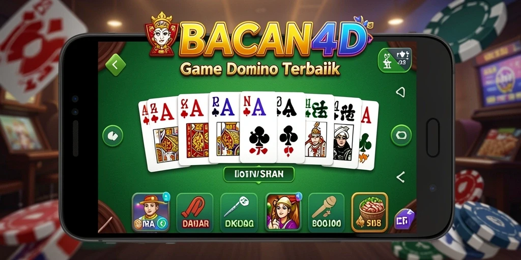 Tampilan gameplay seru dalam BACAN4D saat bermain domino.