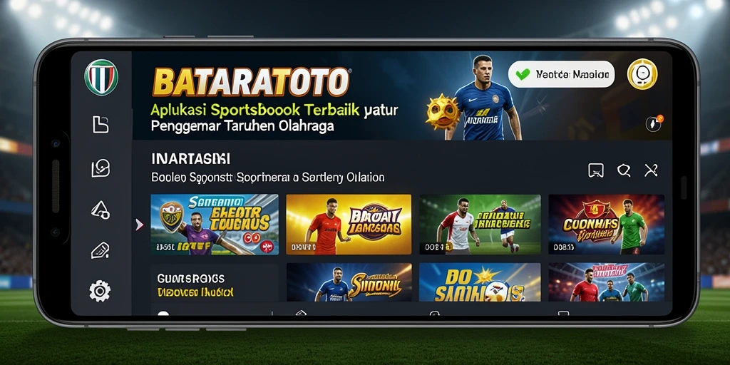 Screenshoot utama gameplay Sportsbook dari BATARATOTO menunjukkan taruhan langsung yang mendebarkan.