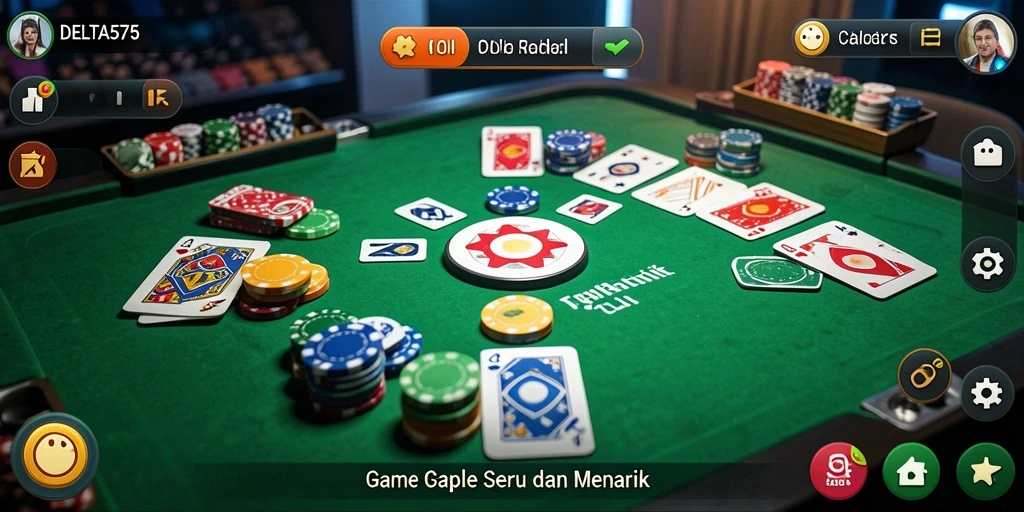 Tampilan gameplay Gaple yang seru dan menarik di DELTA575.
