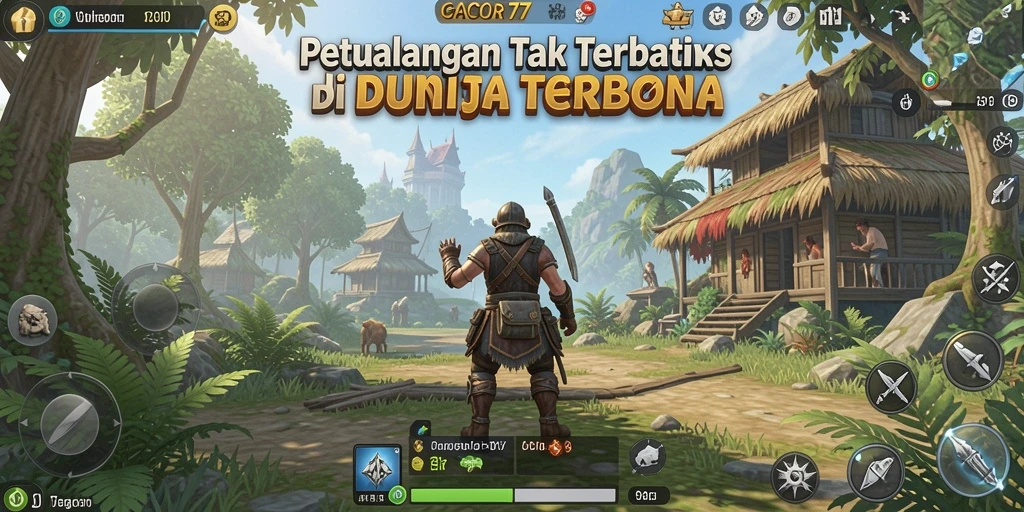 Tampilan gameplay GACOR77 dengan dunia terbuka yang luas dan interaktif.