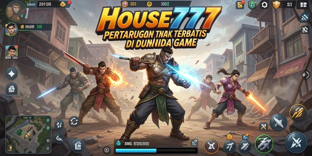 Tampilan gameplay seru di HOUSE777 dengan pertarungan epik.