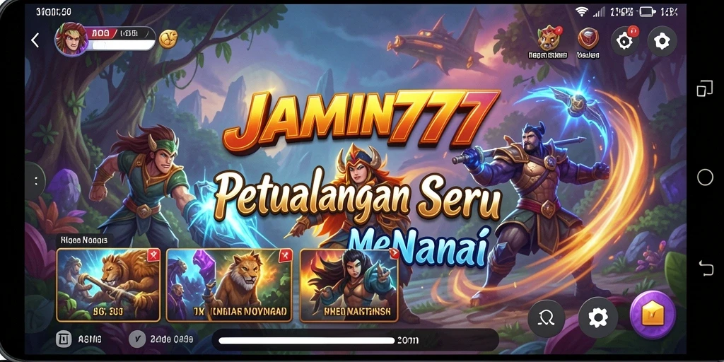 Tampilan gameplay JAMIN777 yang menegangkan dan penuh warna.