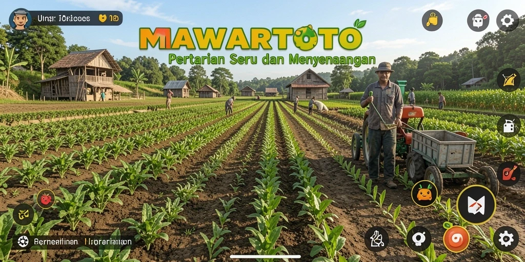 Screenshot gameplay MAWARTOTO menampilkan aktivitas bertani yang seru.