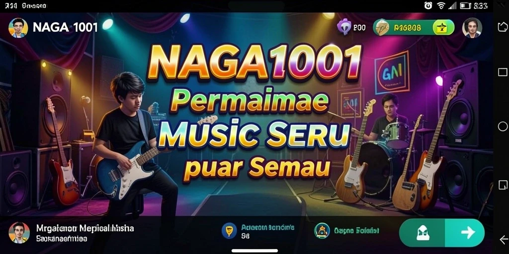 Gameplay NAGA1001 yang menampilkan pengguna bernyanyi dengan penuh semangat.
