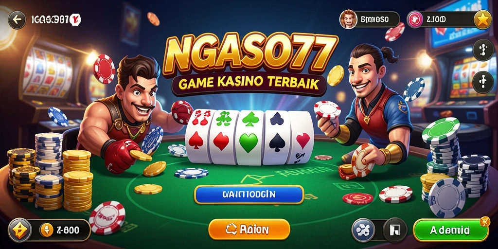 Tangkapan layar menunjukkan gameplay seru di NGASO77.