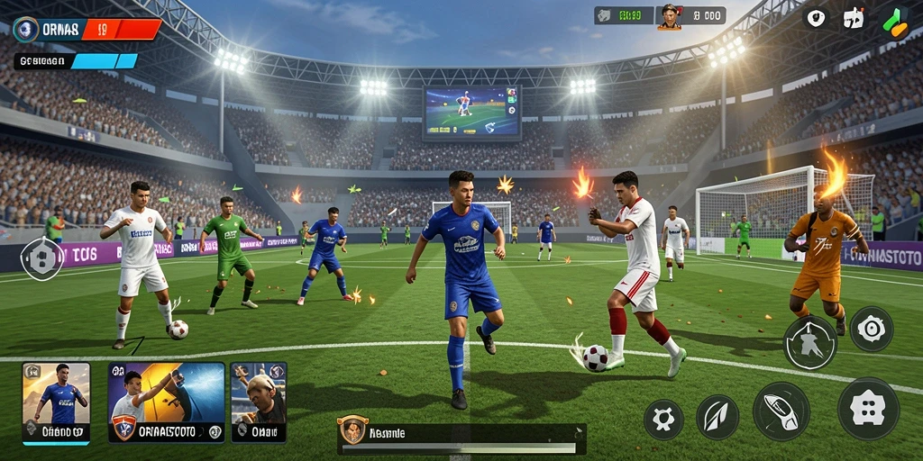 Tampilan gameplay seru di ORMASTOTO saat pertandingan olahraga.