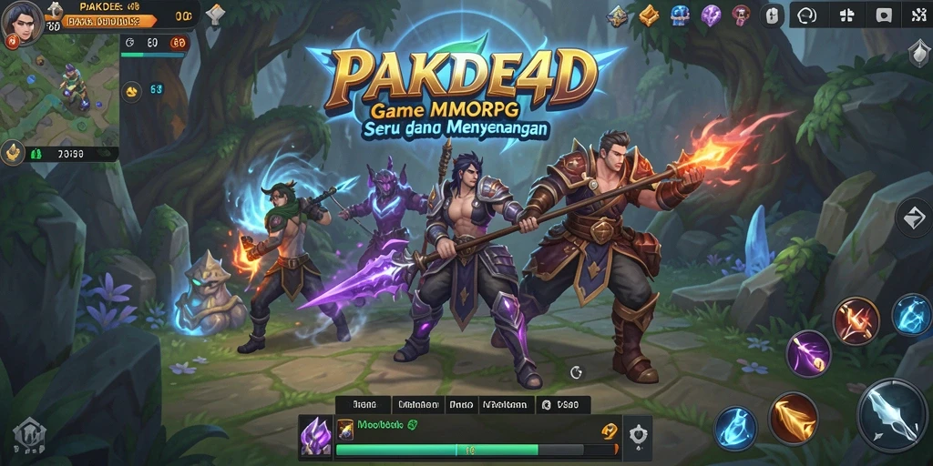 Screenshot gameplay PAKDE4D yang menampilkan pertarungan epik dalam MMORPG.