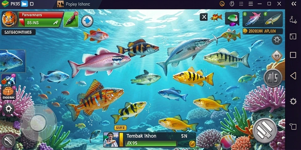 Tampilan gameplay Tembak Ikan yang menarik dan penuh aksi.