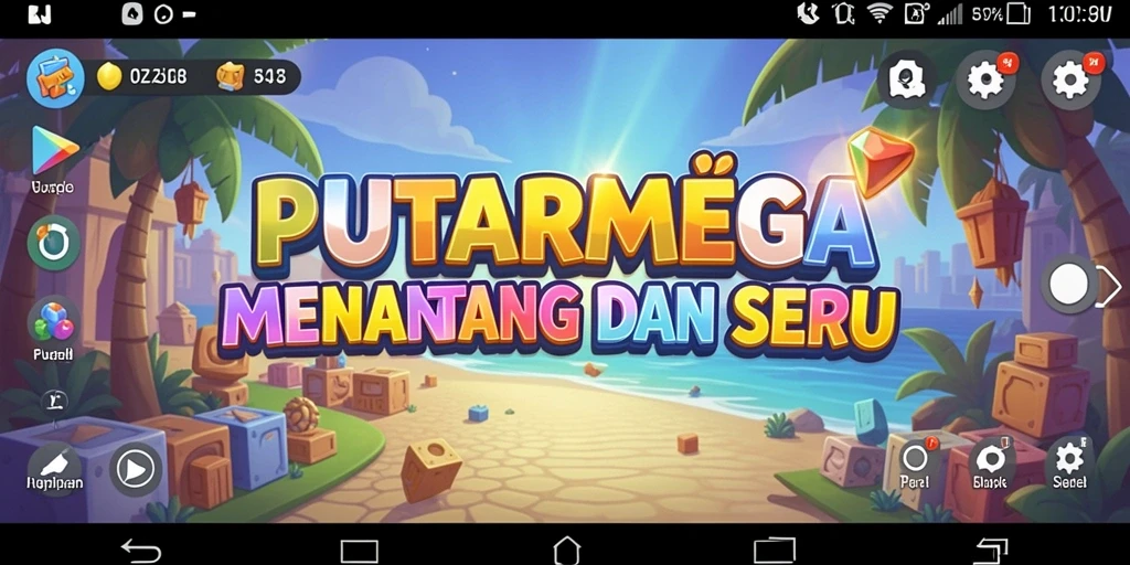 Screenshot utama PUTARMEGA menampilkan gameplay Puzzle yang menarik.