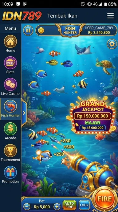Screenshot antarmuka pengguna aplikasi idn789 yang sederhana dan intuitif.